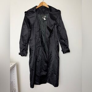 Vionnet Paris Black Silk Trench Coat